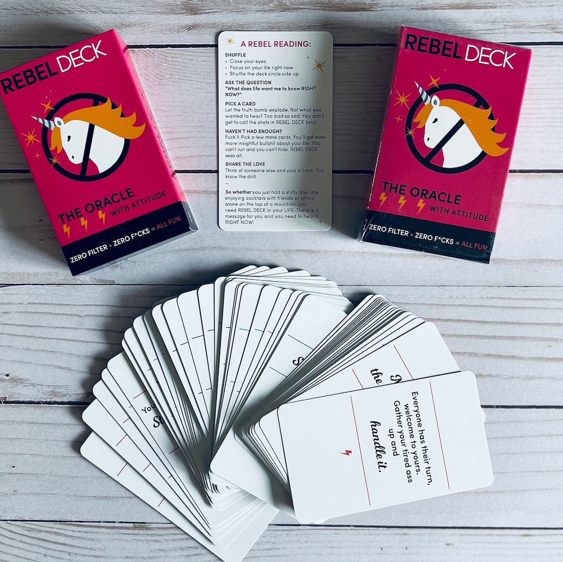 Rebel deck oracle cards with attitude modern tarot modern Etsy