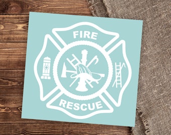 Fire Rescue Decal | Fireman Seal Decal | Firefighter Decal | Vinyl Decal | Car Decal | OUTDOOR