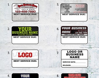 Oil Change Stickers | Service Stickers | Maintenance Stickers