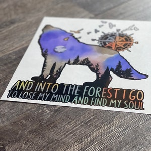 Wolf Decal And Into The Forest I Go Decal Find My Soul Decal Explore Decal Outdoor Lover Adventure Lover Traveler Gift image 3