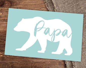 Papa Bear Decal | Vinyl Decal | Car Decal | OUTDOOR