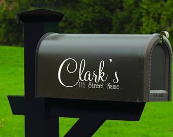 Personalized Mailbox Decals | Outdoor Decor | Vinyl Decals | Set of 2 | Address Decal