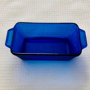 Vintage Cobalt Blue Glass Baker, Anchor Hocking Essentials Collection, 1990s