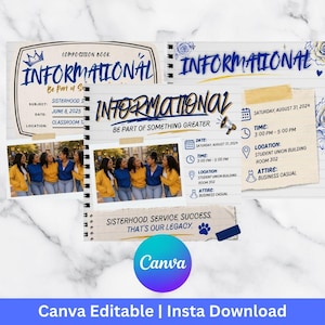 ノートをテーマにした情報チラシテンプレート（Canva）｜女子学生クラブ情報チラシ｜編集可能な募集イベントチラシ