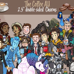 PRE-ORDER: 2.5in Coffee AU Charms