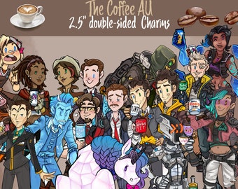 PREORDER ITEM: 2.5in Coffee AU Charms
