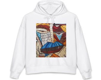 Abstract Mosaic Face Art Hoodie | Colorful Geometric Illustration
