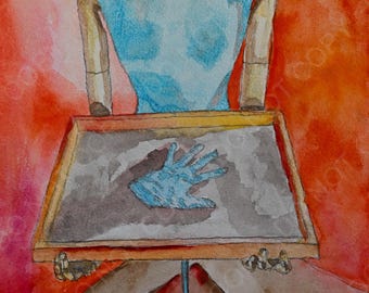 The Mannequin  5×7 Watercolor Fine Art Print