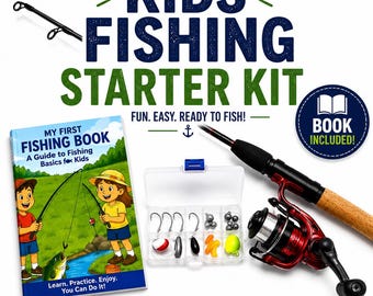 Kinder Angel-Kit: Ugly Stik Rute, Rolle, Tackle, Anfängerbuch (7-12 Jahre)