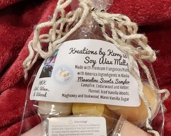 Sampler of Masculine Scents - 6 ounces with 6 different scents