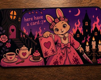 Miss Bumbleflower MTG-speelmat, bureaumat Creepy Bunny Commander, gaming-muismat