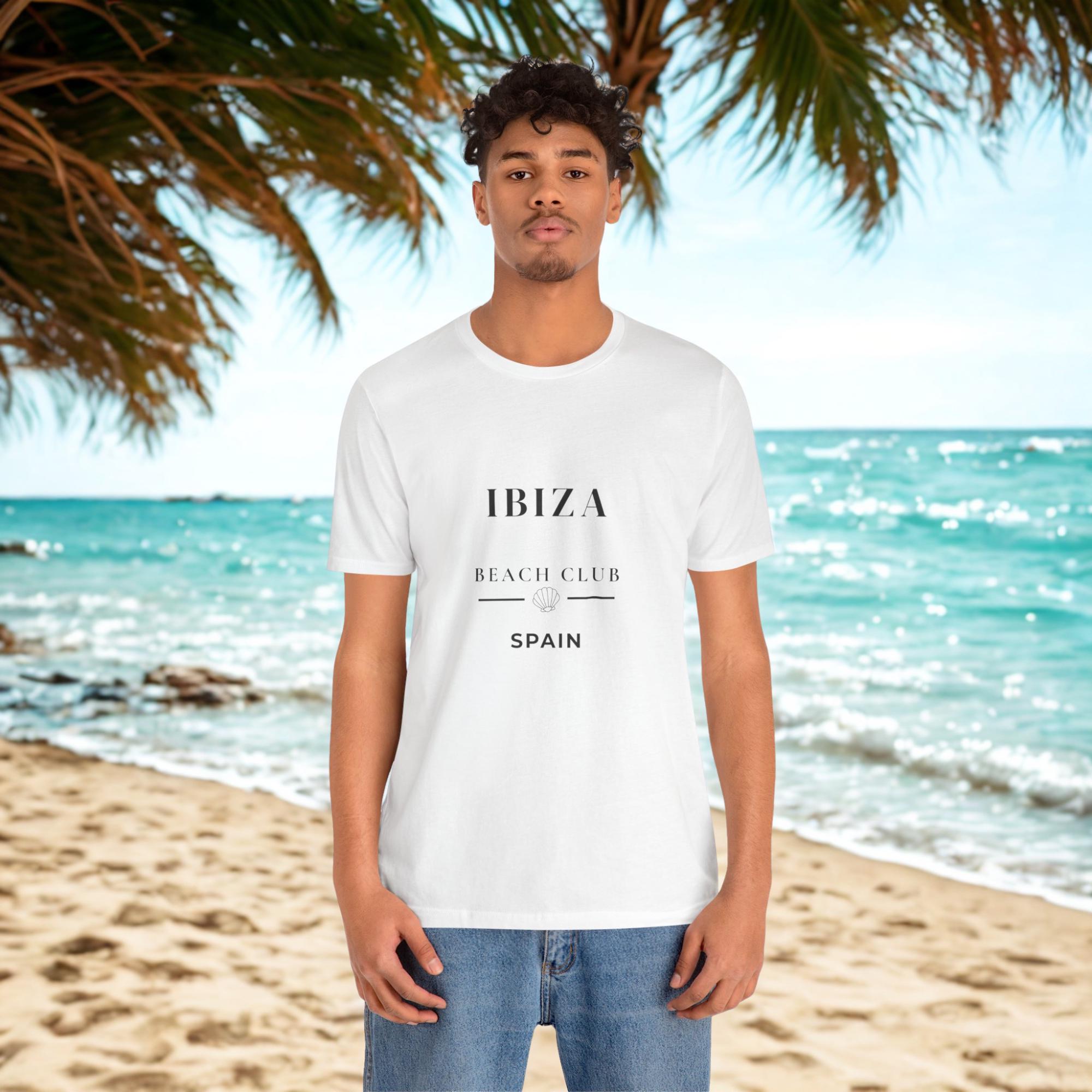 Ibiza Beach Club Shirt Spain Coastal Tee Beach Vacation Shirt Resort Wear Bella Canvas 3001 Coastal Lifestyle