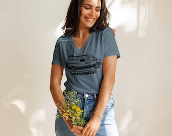 Camiseta Van Life para mujer, camiseta de furgoneta camper para mujer, camiseta de viaje por carretera, camiseta de viaje de aventura, camiseta Vamonos, regalo para ella