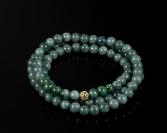Green Jade Beads Necklace & Bracelet | Natural Guatemalan Jadeite