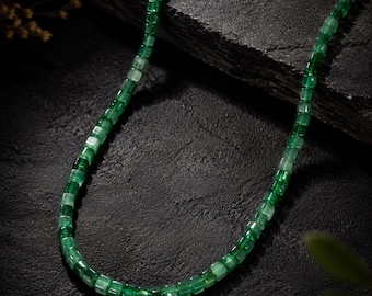 Icy Emerald Green Jade Necklace | Natural Guatemalan Jadeite Jewelry