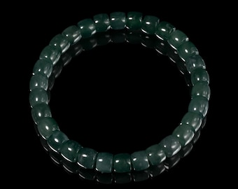 Minimalist Blue Jadeite Bracelet | Classic Beads, 10mm | Natural Guatemalan Jadeite