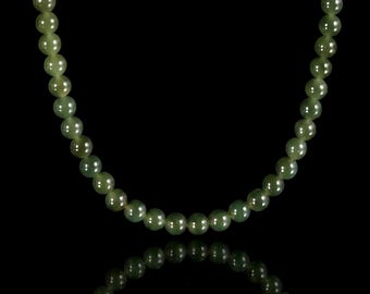 Geometric Jadeite Bead Strand | Faceted Blue Jade, Reflective Luster | Modern Artisan Aesthetic