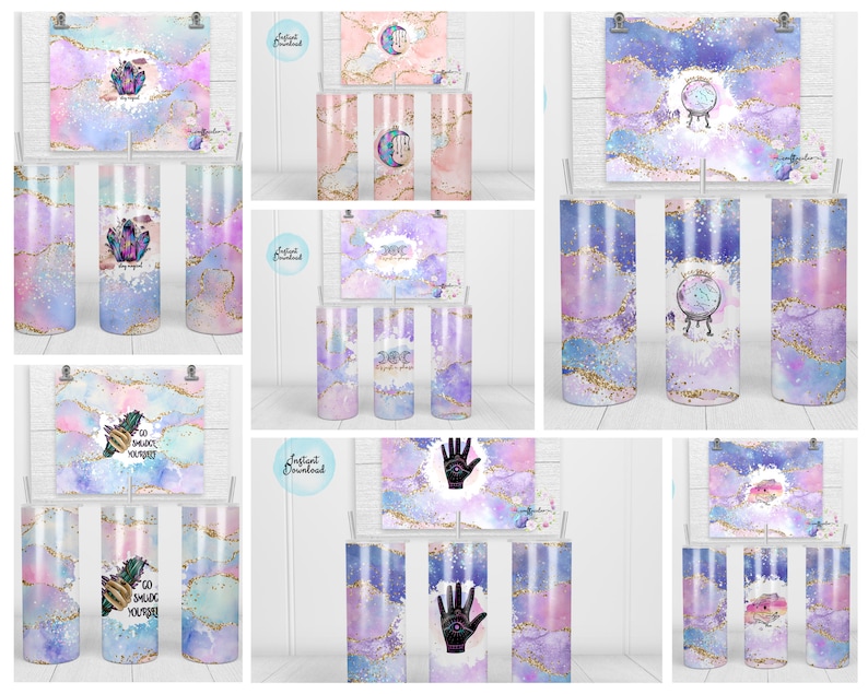 Moon Child Sublimation Skinny Tumbler File 20oz Straight Tapered image 5