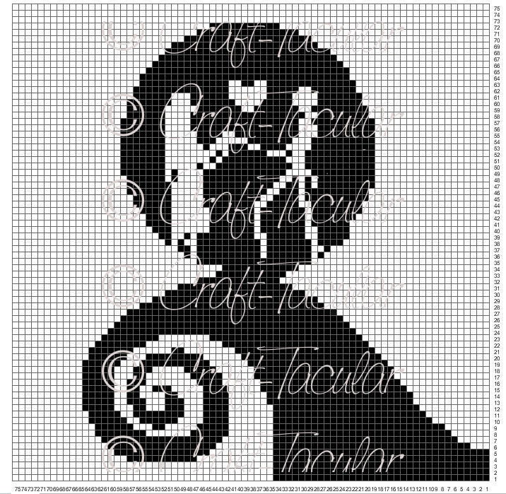 Jack Skellington & Sally Crochet (C2C) Perler Bead Pattern