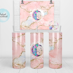 Moon Child Sublimation Skinny Tumbler File 20oz Straight Tapered image 1