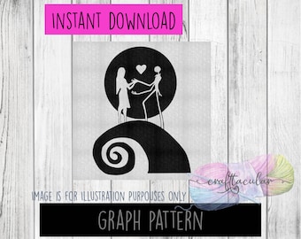 Jack Skellington & Sally Graph Pattern | C2C Crochet, Perler Bead (Instant Download)