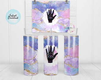 Celestial Hand Sublimation Skinny Tumbler File 20oz | Straight | Tapered |