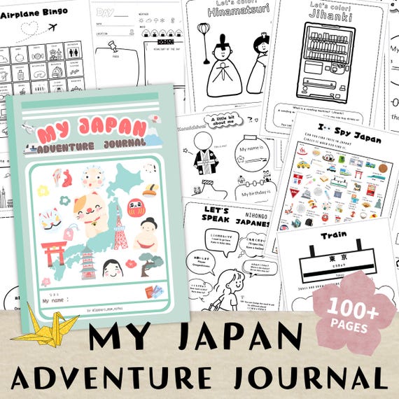 My Japan Adventure Journal for Kids | Travel Activity Book (PDF Download)