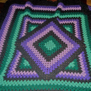 Off Centered Granny Square throw