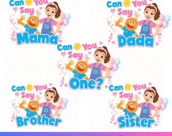PNG personalizado de cumpleaños de la Sra. Rachel, camisetas de cumpleaños de la familia de la Sra. Rachel, camiseta "¿Puedes decir uno?", camiseta personalizada de cumpleaños de la Sra. Rachel, digital