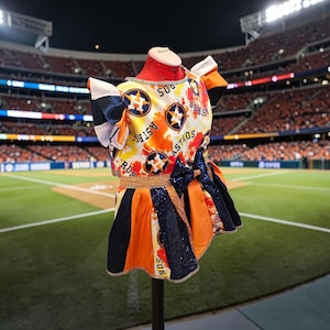 sequin astros dress Girls Youth Houston Astros Sequin V-Neck Dress