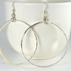 Extra large Hoop Earrings, Large hoops, Trendy, Hoops, Organic,  Hoops, Sterling Silver Earrings, Sterling Hoops, Gift for her, Silver Hoops