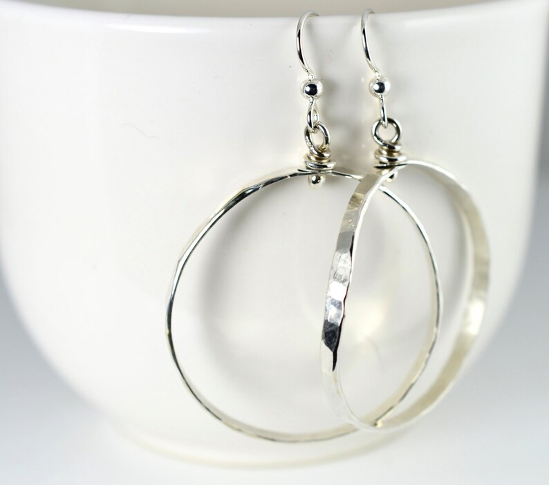 Hoop Earrings Trendy Earrings Hoops Organic Sterling Etsy