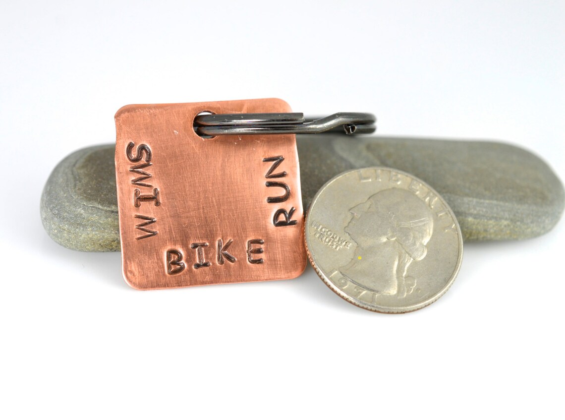 Triathlon Keychain, Triathlon, Triathlete, Run Bike Swim, Triathlete