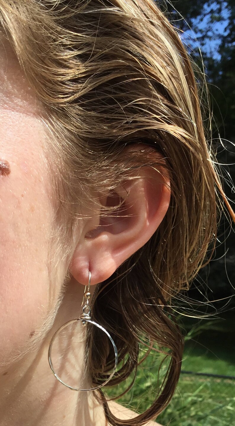 Hoop Earrings Trendy Earrings Hoops Organic Sterling Etsy