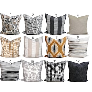 GRAY OUTDOOR Pillow Covers, OUTDOOR Tan Pillow Covers Grey Outdoor Pillows, Gold Pillow Covers for 20x20, 18x18, 16x16 Pillow, All Sizes