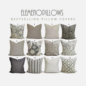 TAN PILLOWS GRAY Pillow Covers Grey Throw Pillow Covers, Tan Throw Pillow Covers for 20x20 Pillow, 16x16 Pillows, 18x18 Pillows, All Sizes
