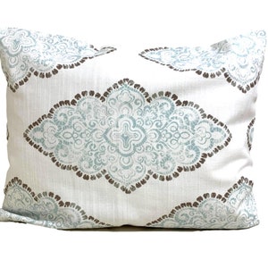 Blue Pillow Sale, Blue Lumbar Pillow Cover, Light Blue Pillow COVER for 12x16, 12x18 or 12x20 Lumbar Pillow Insert