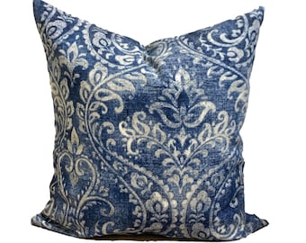 etsy blue throw pillows