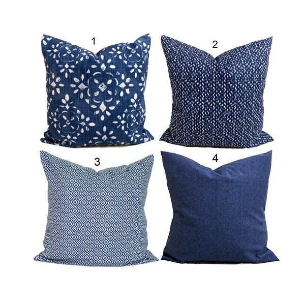 Bright Blue Pillow Etsy
