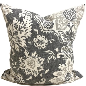 GRAY Pillow COVER, Charcoal Gray Throw Pillow Cover, Grey Pillow Covers for 20x20, 14x20, 16x16, 18x18 Pillows, All Sizes incl Euro Shams