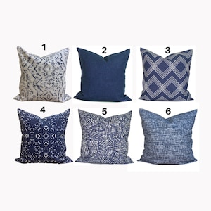 Blauer Kissenbezug, blauer Dekokissenbezug, blaue dekorative Kissenbezüge, Kissenbezüge für 16x16, 18x18, 20x20 Kissenbezüge. ALLE GRÖSSEN