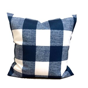 OUTDOOR Blaue Kissenbezüge, Blaue Outdoor Kissenbezüge, Blaue Bauernhaus Kissenbezüge für 20x20, 16x16, 18x18 Kissen, alle Größen