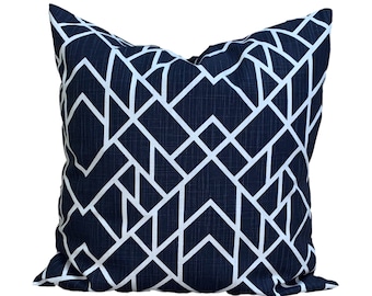 Blue Pillow Cover, Blue Throw Pillow Covers for 20x20 Pillow, 16x16, 18x18 Pillows, All Sizes Incl. Euro Shams