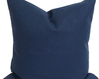 Effen marineblauwe kussenslopen, effen marineblauwe eurohoezen, effen blauwe kussenslopen voor 20 x 20, 18 x 18, 16 x 16, 14 x 20, ALLE MATEN