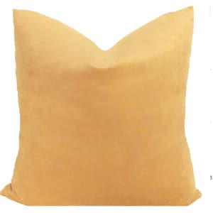 Solid Mustard Pillow Cover, Solid Mustard Throw Pillow COVERS, Gold Pillow Covers for 20x20 Pillow, 16x16 Pillows, 18x18 Pillows, All Sizes