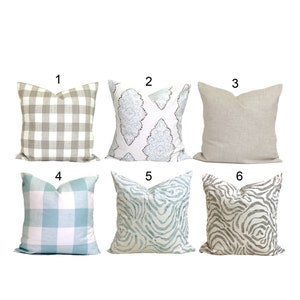 Blue Pillow Cover, Spa Blue Pillow Cover, Coastal Decor, French Country Pillow Covers for 20x20 Pillow, 18x18 Pillow, All Sizes