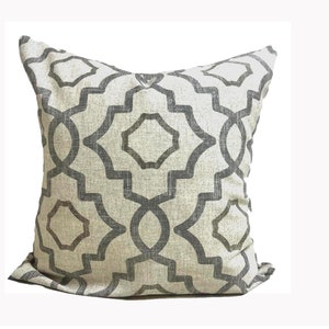 TAN Pillows, GRAY Pillow COVERS, Tan Gray Pillows, Euro Shams, Gray Pillow Cover for 20x20 Pillow, 18x18 Pillow, 16x16 Pillow, All Sizes