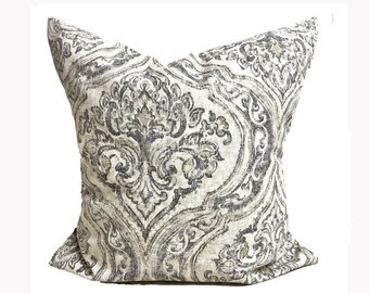 GRAY Pillow COVERS, TAN Pillows, Tan Gray Pillows, Euro Shams, 20x20 Pillow, 16x16 Pillow, 18x18 Pillow, All Sizes