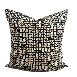Black Tan Pillow Covers, Black Pillow Cover for 20x20 Pillow, 18x18 Pillow, 16x16 Pillow, All Sizes