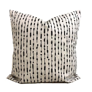 Black Tan Pillow Covers, Farmhouse Pillow Covers, Tan Black Pillow Cover for 20x20 Pillow, 18x18 Pillow, 16x16 Pillow, All Sizes